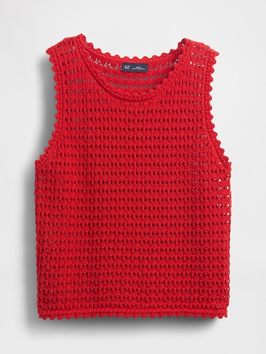 Image number 4 showing, 100% Cotton Crochet Tank Top