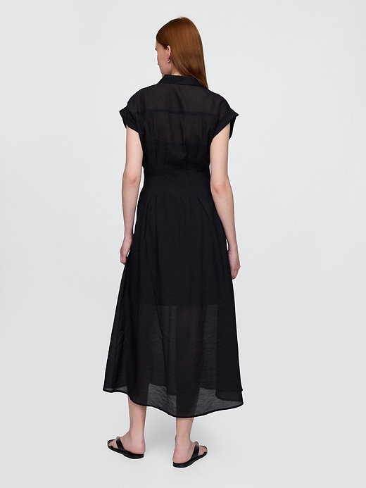 Image number 2 showing, Sheer Midi Shirtdress