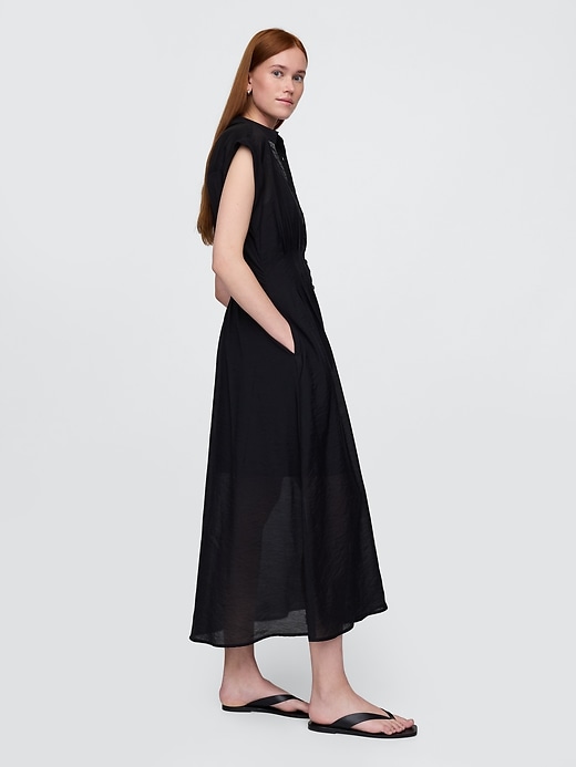 Image number 3 showing, Sheer Midi Shirtdress