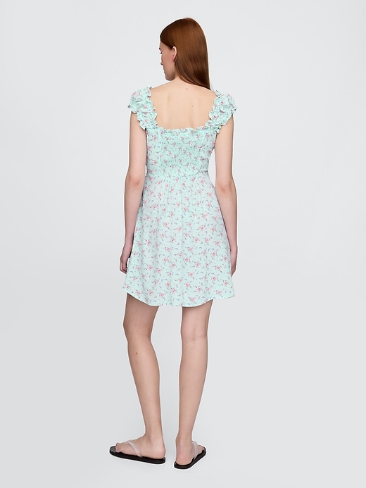 Image number 2 showing, Puff-Sleeve Sweetheart Mini Dress