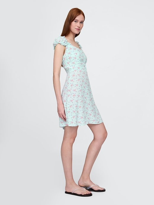 Image number 3 showing, Puff-Sleeve Sweetheart Mini Dress