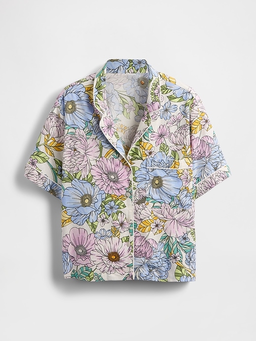 Image number 4 showing, Linen-Blend PJ Shirt