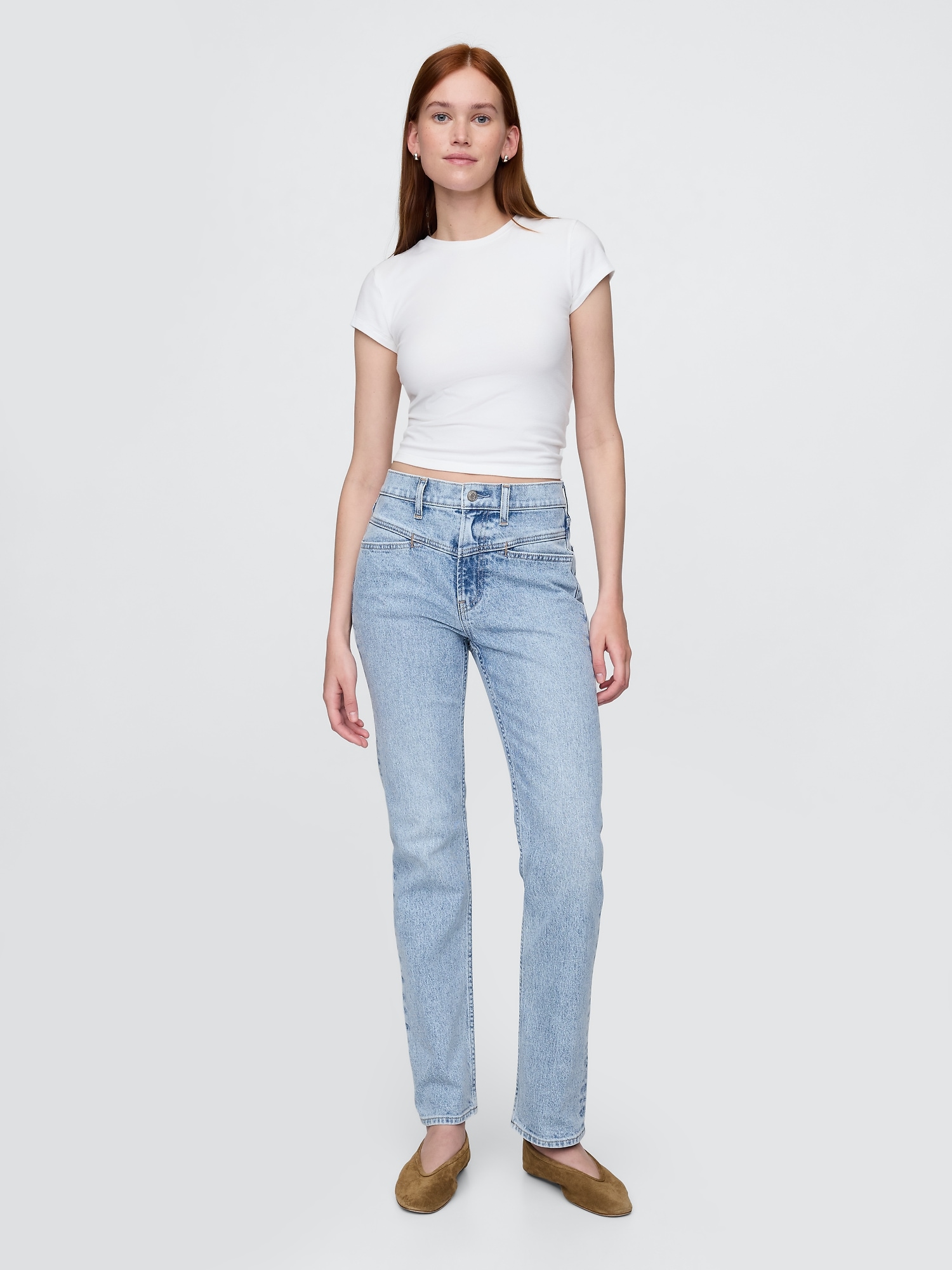 High Rise Western '90s Straight Jeans
