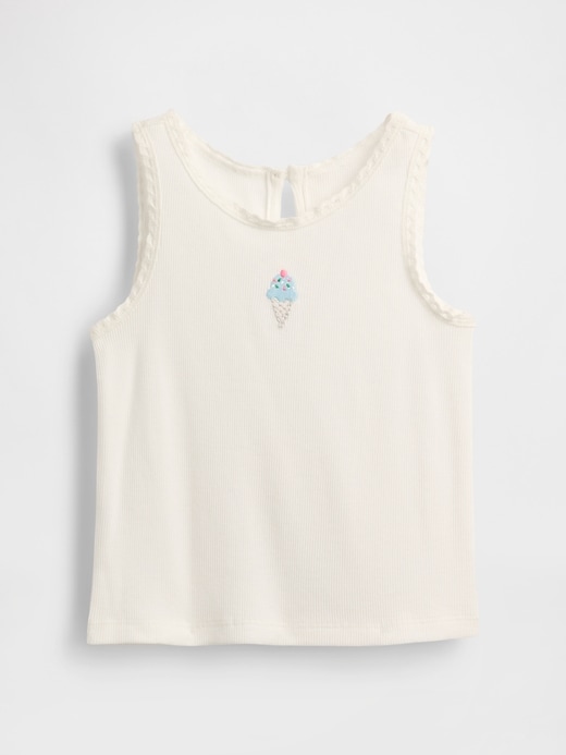 Image number 1 showing, Baby & Toddler Rib Graphic Tank Top