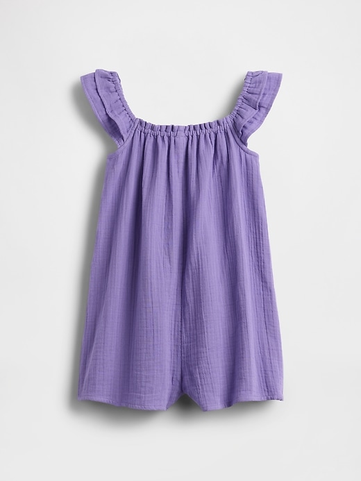 Image number 3 showing, Baby & Toddler Crinkle Gauze Flutter-Sleeve Romper