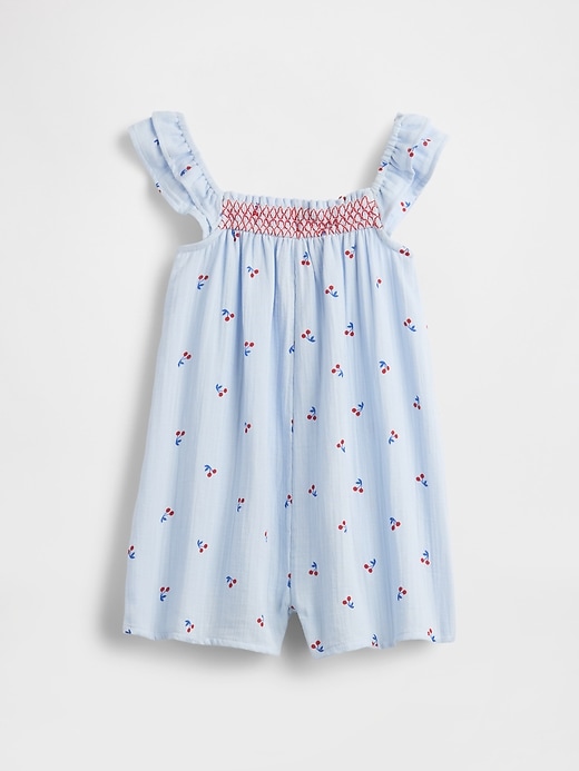 Image number 2 showing, Baby & Toddler Crinkle Gauze Flutter-Sleeve Romper