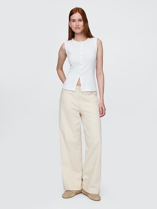 Image number 2 showing, Modern Rib Cardigan Vest