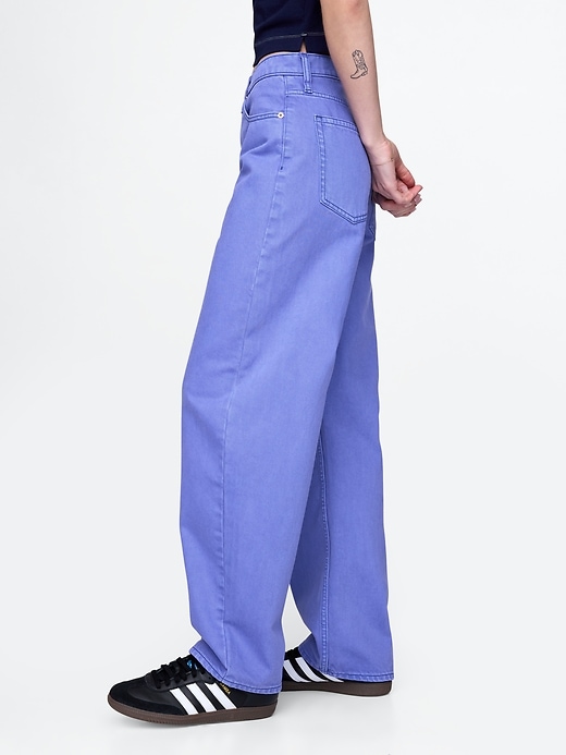 Image number 3 showing, High Rise Barrel Jeans