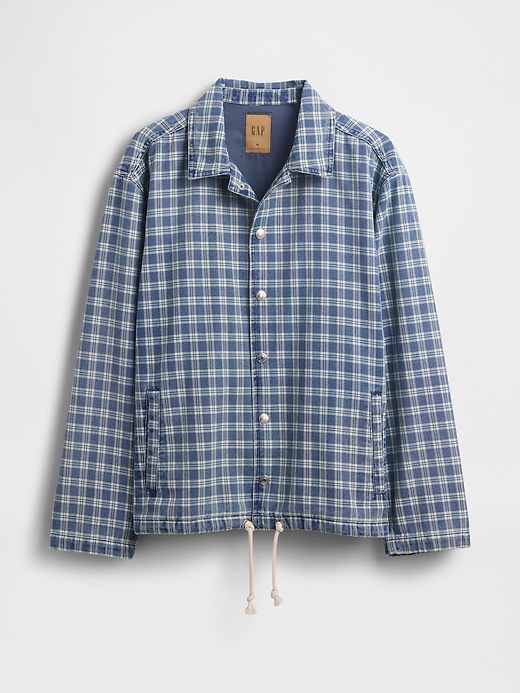 Image number 7 showing, Denim Check Coaches Jacket