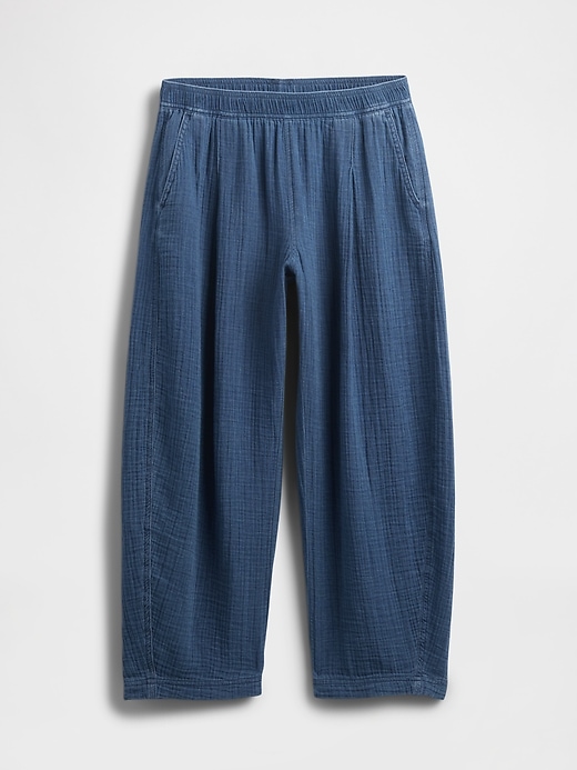 Image number 7 showing, Crinkle Gauze Denim Easy Barrel Pants