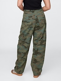 Mid Rise Twill Barrel Pants