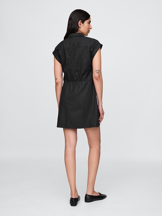 Image number 2 showing, Linen-Blend Shirtdress