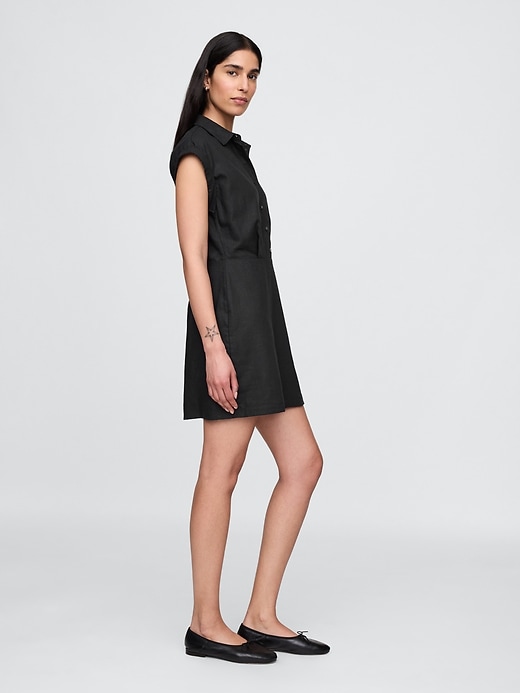 Image number 3 showing, Linen-Blend Shirtdress
