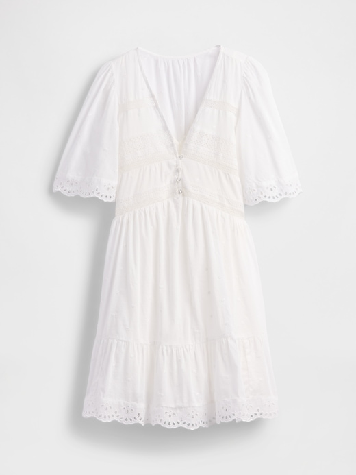 Image number 4 showing, Flutter-Sleeve Eyelet Mini Dress