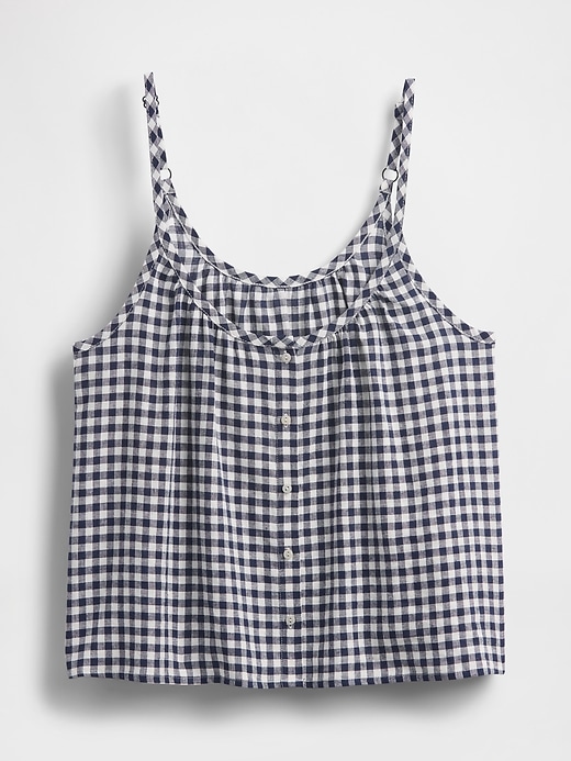 Image number 4 showing, Linen-Blend Swing Cami