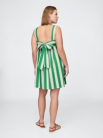 Poplin Tie-Back Mini Dress