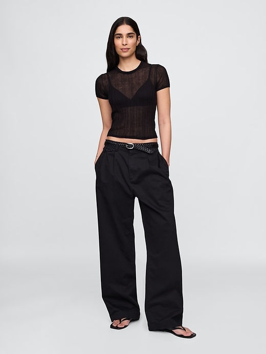 Image number 2 showing, Sheer Rib Sweater T-Shirt