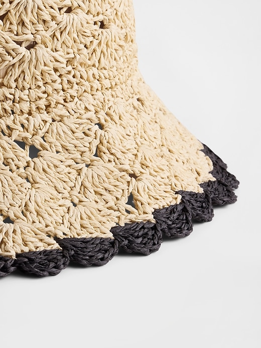 Image number 2 showing, Straw Bucket Hat