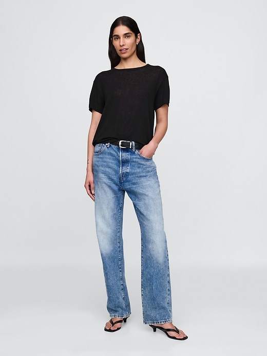 Image number 2 showing, Linen-Blend T-Shirt