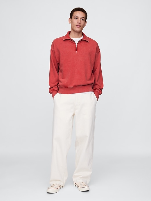 Image number 2 showing, Heavyweight Oversized Quarter-Zip Pullover