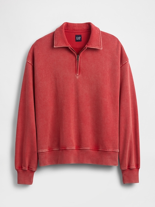 Image number 5 showing, Heavyweight Oversized Quarter-Zip Pullover