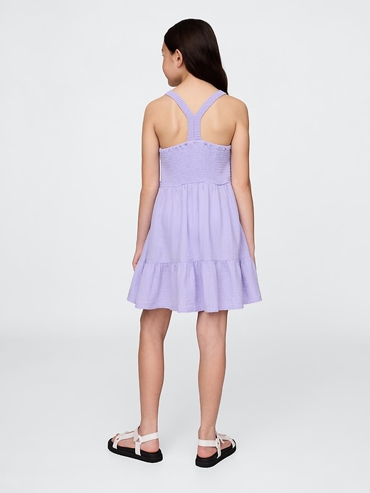 Image number 3 showing, Kids Racerback Crochet Tank Dress