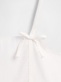 Kids Denim Bow-Strap Peplum Top
