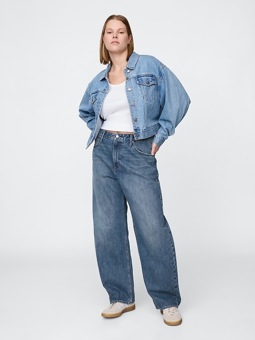 Image number 5 showing, Curvy High Rise Barrel Jeans