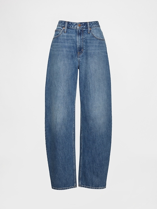 Image number 7 showing, Curvy High Rise Barrel Jeans