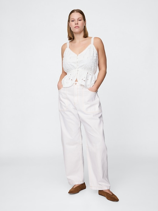 Image number 6 showing, Curvy High Rise Barrel Jeans