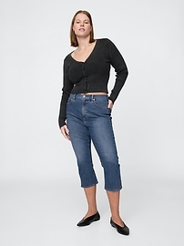 High Rise Capri Jeans