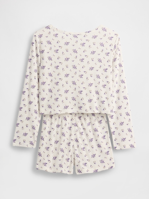 Image number 2 showing, Kids Recycled Pointelle PJ Short Set