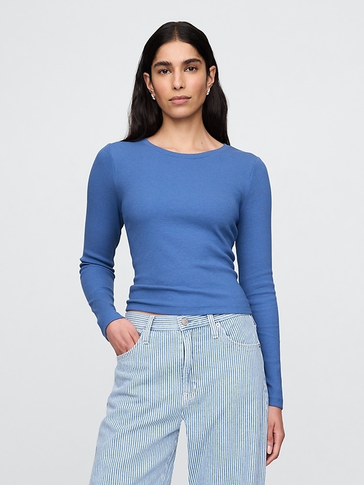 Image number 1 showing, Modern Rib Cropped T-Shirt