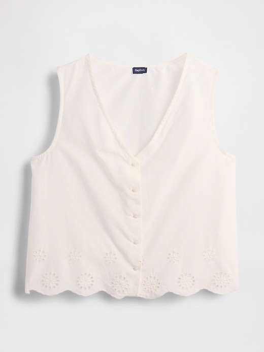 Image number 4 showing, Eyelet Hem PJ Top