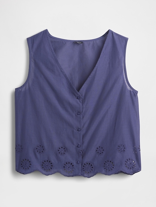 Image number 4 showing, Eyelet Hem PJ Top