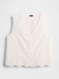 Eyelet Hem PJ Top