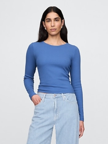 Modern Rib Cropped T-Shirt