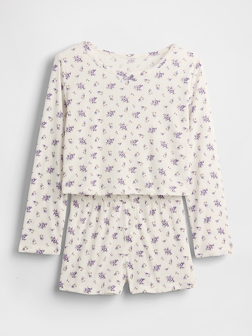 Image number 1 showing, Kids Recycled Pointelle PJ Short Set