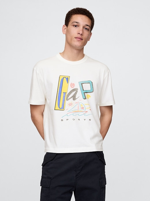 Image number 1 showing, Cropped Gap Logo T-Shirt