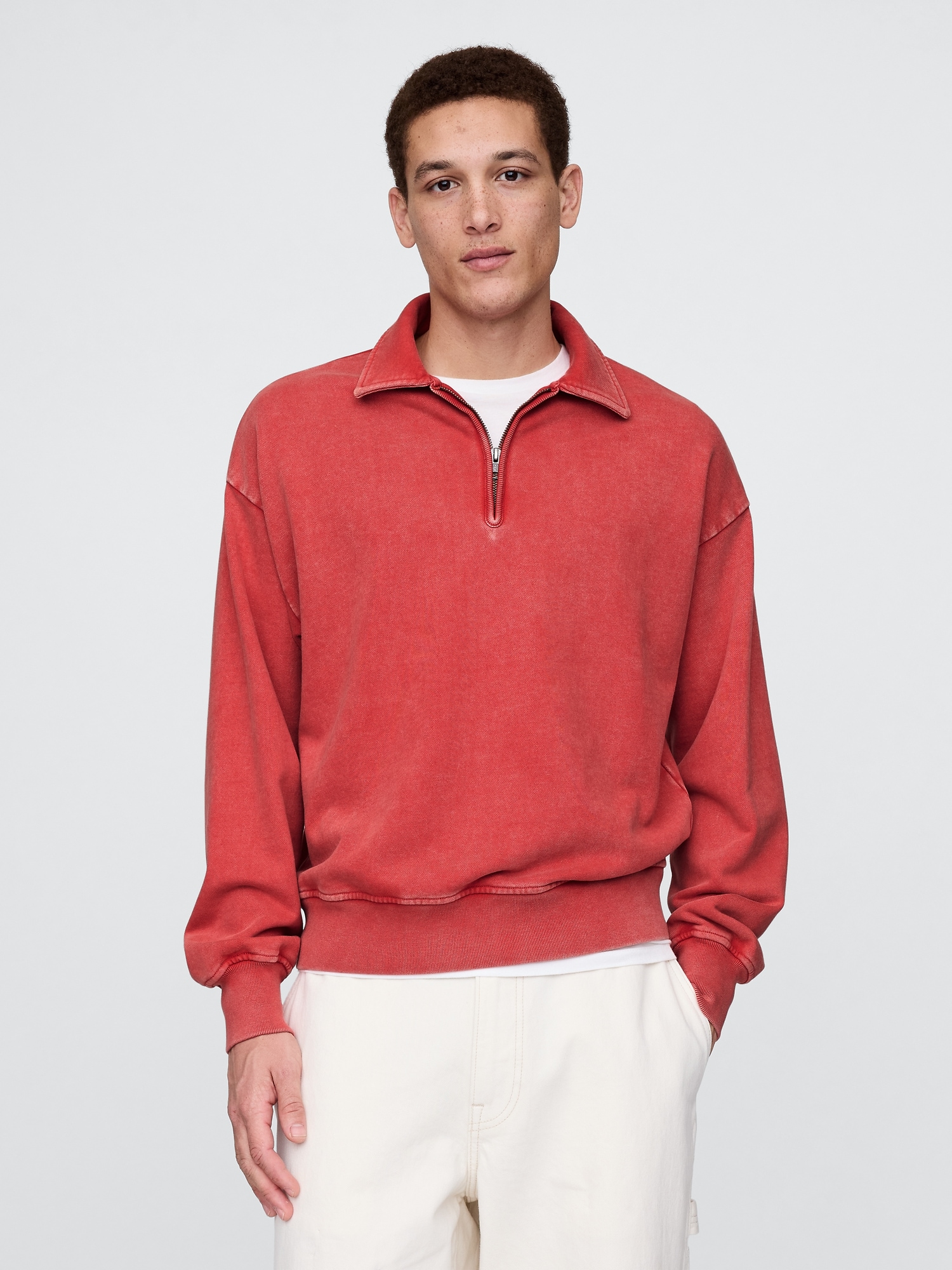 Heavyweight Oversized Quarter-Zip Pullover