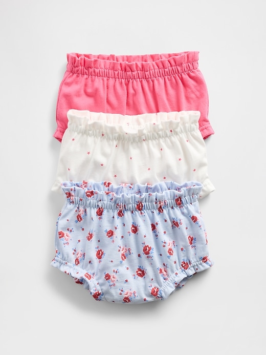 Image number 3 showing, Baby First Favorites Organic Cotton Ruffle Shorts (3-Pack)