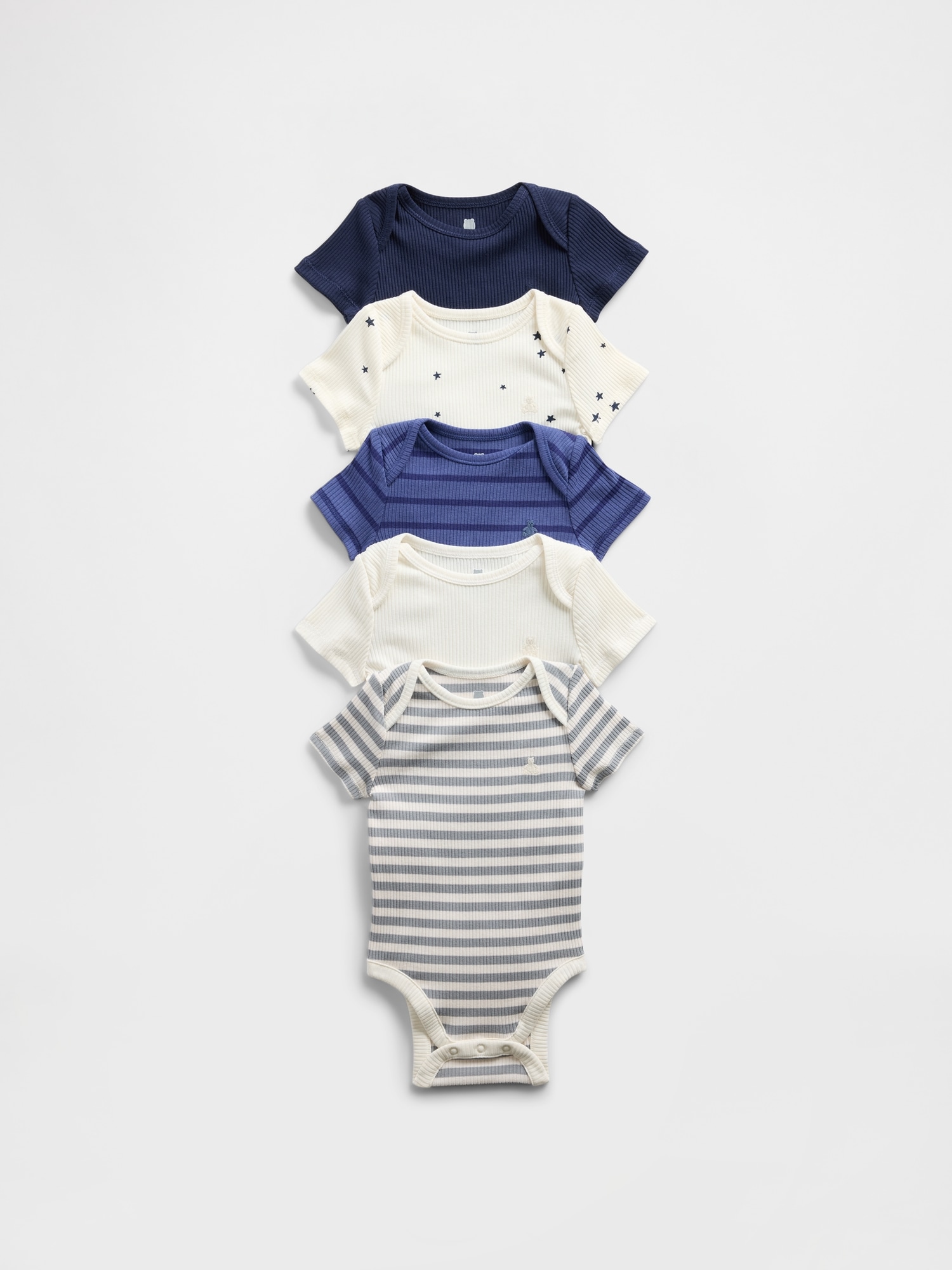 Baby First Favorites TinyRib Bodysuit (5-Pack)