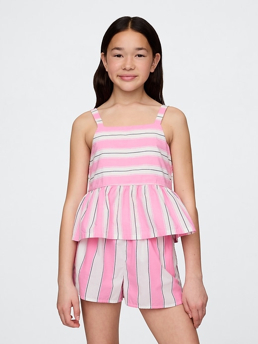 Image number 1 showing, Kids Poplin Peplum Top