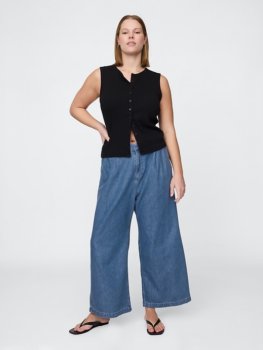 Image number 6 showing, 365 High Rise UltraSoft Denim Pleated Ankle Trousers