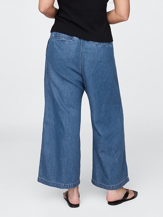 Image number 7 showing, 365 High Rise UltraSoft Denim Pleated Ankle Trousers