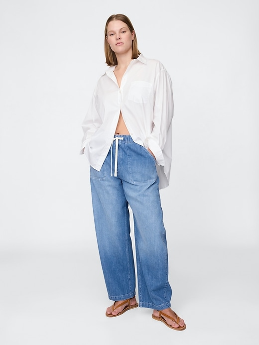 Image number 5 showing, High Rise Easy Barrel Jeans