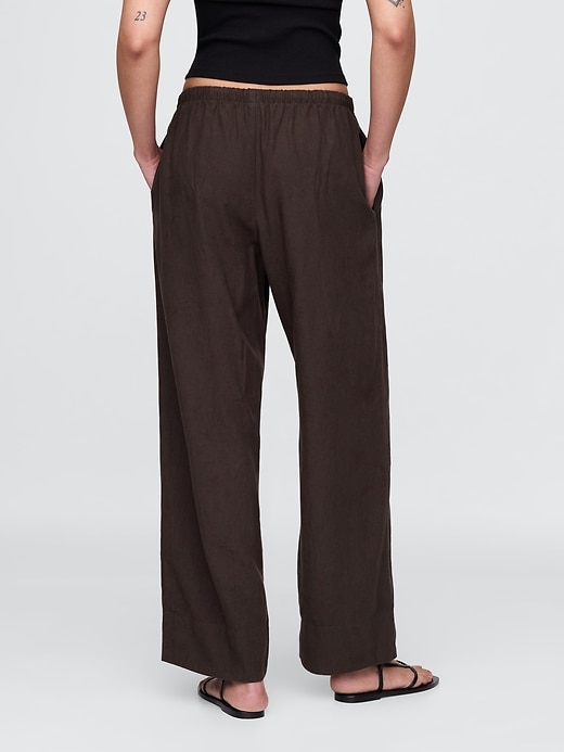 Image number 5 showing, Linen-Blend Easy Wide-Hem Pants