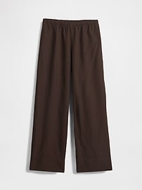 Linen-Blend Easy Wide-Hem Pants
