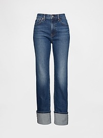 High Rise Cuffed '90s Straight Jeans