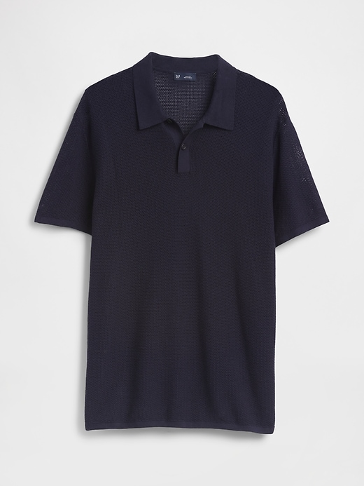 Image number 6 showing, Textured Crochet Polo Shirt